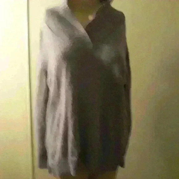 Karen Scott v neck purple rib collared casual trendy long sleeve knit sweater M - Picture 2 of 5